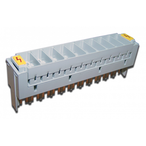 Магазин защиты для плинтов, 10 пар, 3-полюсный, без разрядников